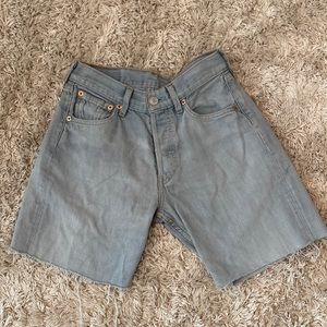 Authentic Levi’s 501s high waisted jean shorts! Size 23:)